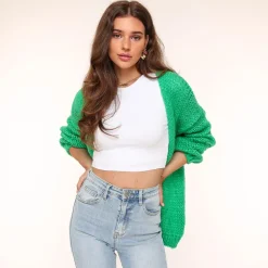 Olivia & Kate Green Woolen Yasmine-Cardigan Sale