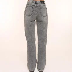 Olivia & Kate Grey Straight Wide-Jeans Discount