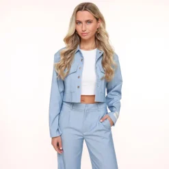 Olivia & Kate Jeans Blue Studio Cropped-Jacket Cheap