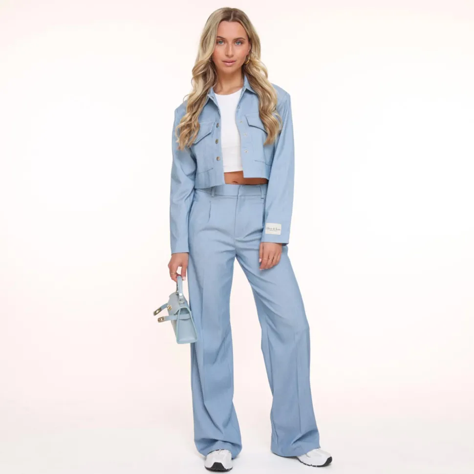 Olivia & Kate Jeans Blue Studio Cropped-Jacket Cheap