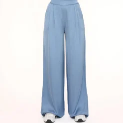 Olivia & Kate Jeans Blue Tall Satin-Pants Cheap