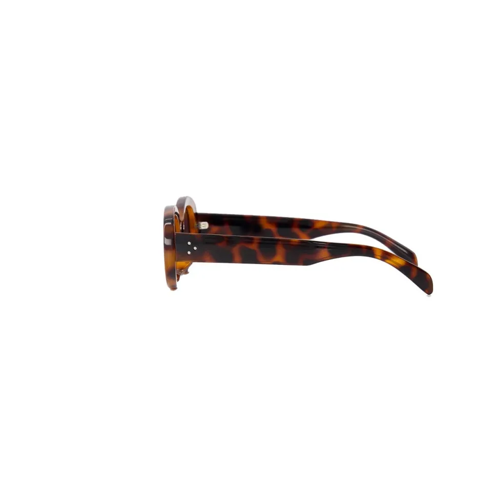 Olivia & Kate Leopard Oval-Sunglasses Hot