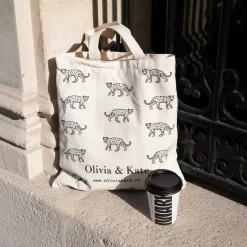 Olivia & Kate Leopards-Canvas Bag Cheap