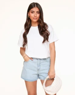 Olivia & Kate Light Blue Basic Denim-Short Outlet