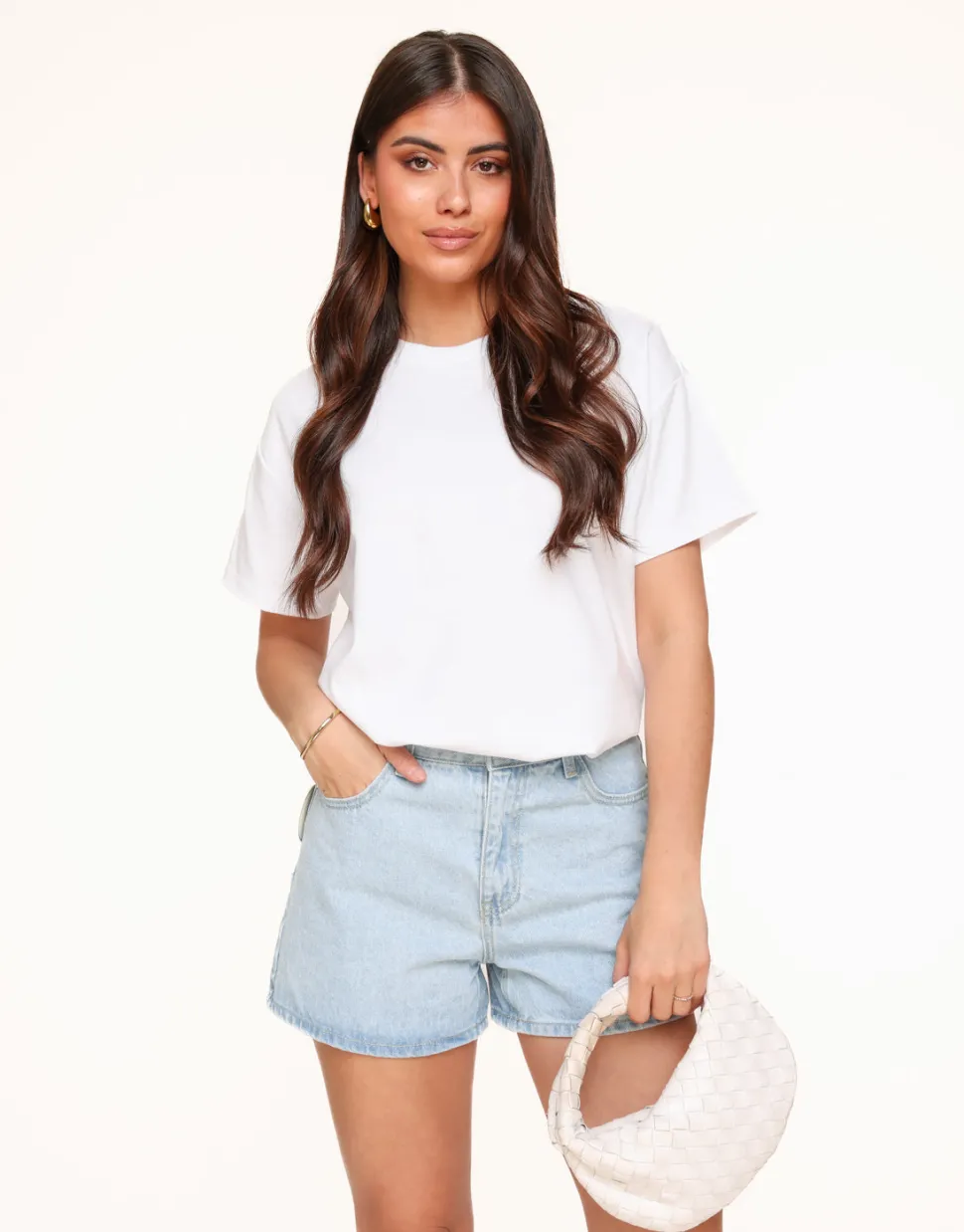 Olivia & Kate Light Blue Basic Denim-Short Outlet
