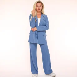 Olivia & Kate Light Blue Basic Straight-Blazer Cheap