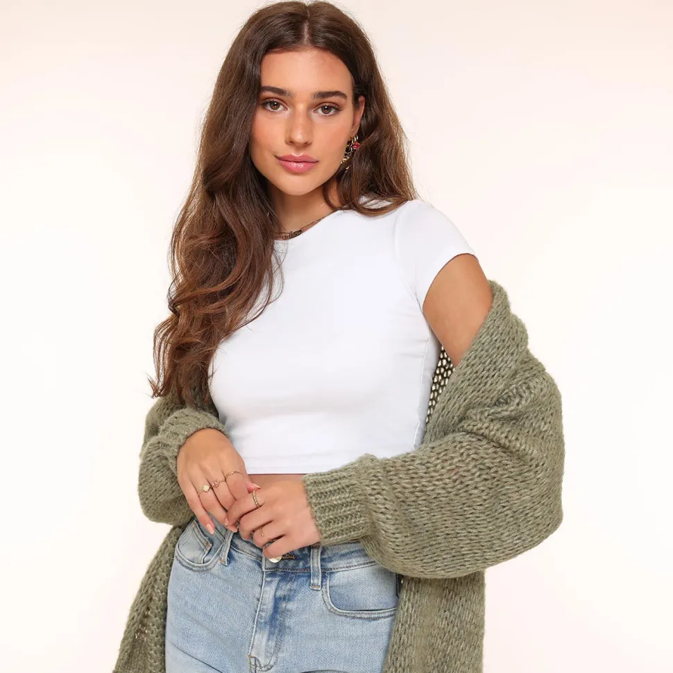 Olivia & Kate Light Green Wool Yasmine-Cardigans Discount