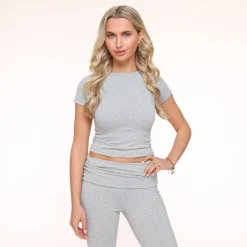 Olivia & Kate Light Grey Jogging Ss Petite-Top Discount
