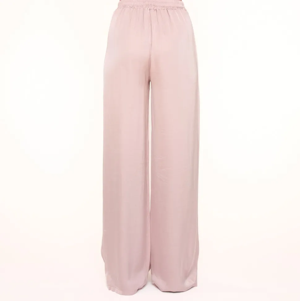 Olivia & Kate Light Pink Tall Satin-Pants Hot
