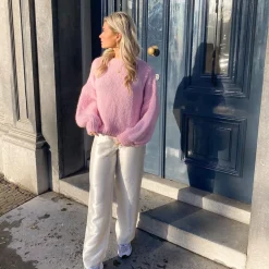 Olivia & Kate Light Pink Wool Knitted-Sweater Discount
