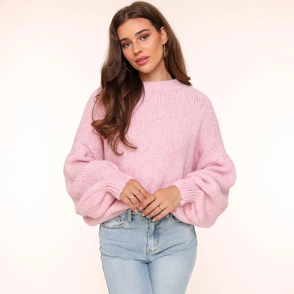 Olivia & Kate Light Pink Wool Knitted-Sweater Discount