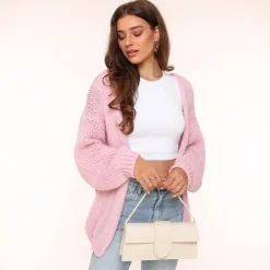 Olivia & Kate Light Pink Woolen Yasmine-Cardigan Shop