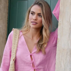 Olivia & Kate Lightpink Linen-Cardigan Flash Sale