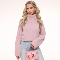 Olivia & Kate Lightpink Turtleneck-Sweater Outlet