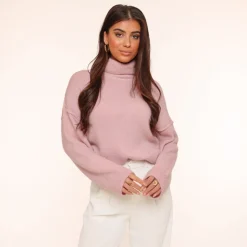 Olivia & Kate Lightpink Turtleneck-Sweater Outlet