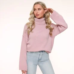 Olivia & Kate Lightpink Turtleneck-Sweater Outlet