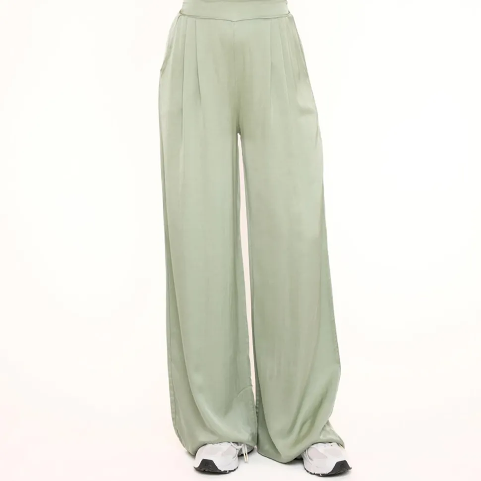 Olivia & Kate Mintgreen Tall Satin-Pants New