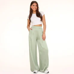Olivia & Kate Mintgreen Tall Satin-Pants New