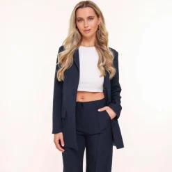 Olivia & Kate Navy Blue Basic-Blazer Best Sale