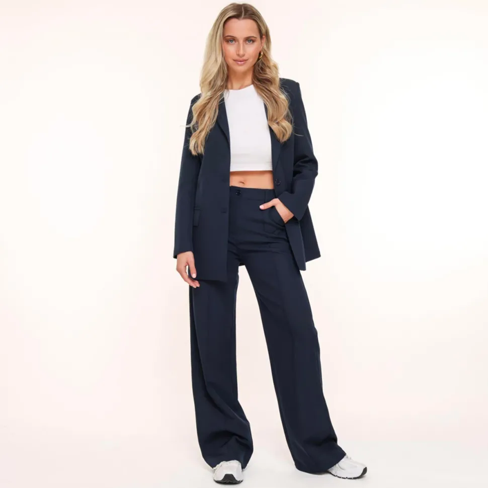 Olivia & Kate Navy Blue Basic-Blazer Best Sale