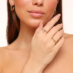 Olivia & Kate Pink Eye Shape-Ring Cheap