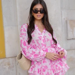 Olivia & Kate Pink Flowerprint-Playsuit Best
