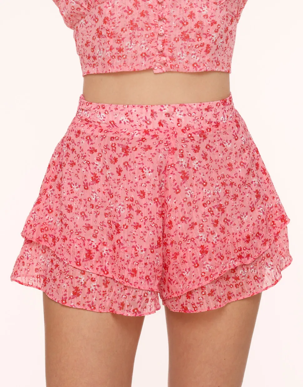Olivia & Kate Pink Flowers Ruffel-Skort Shop