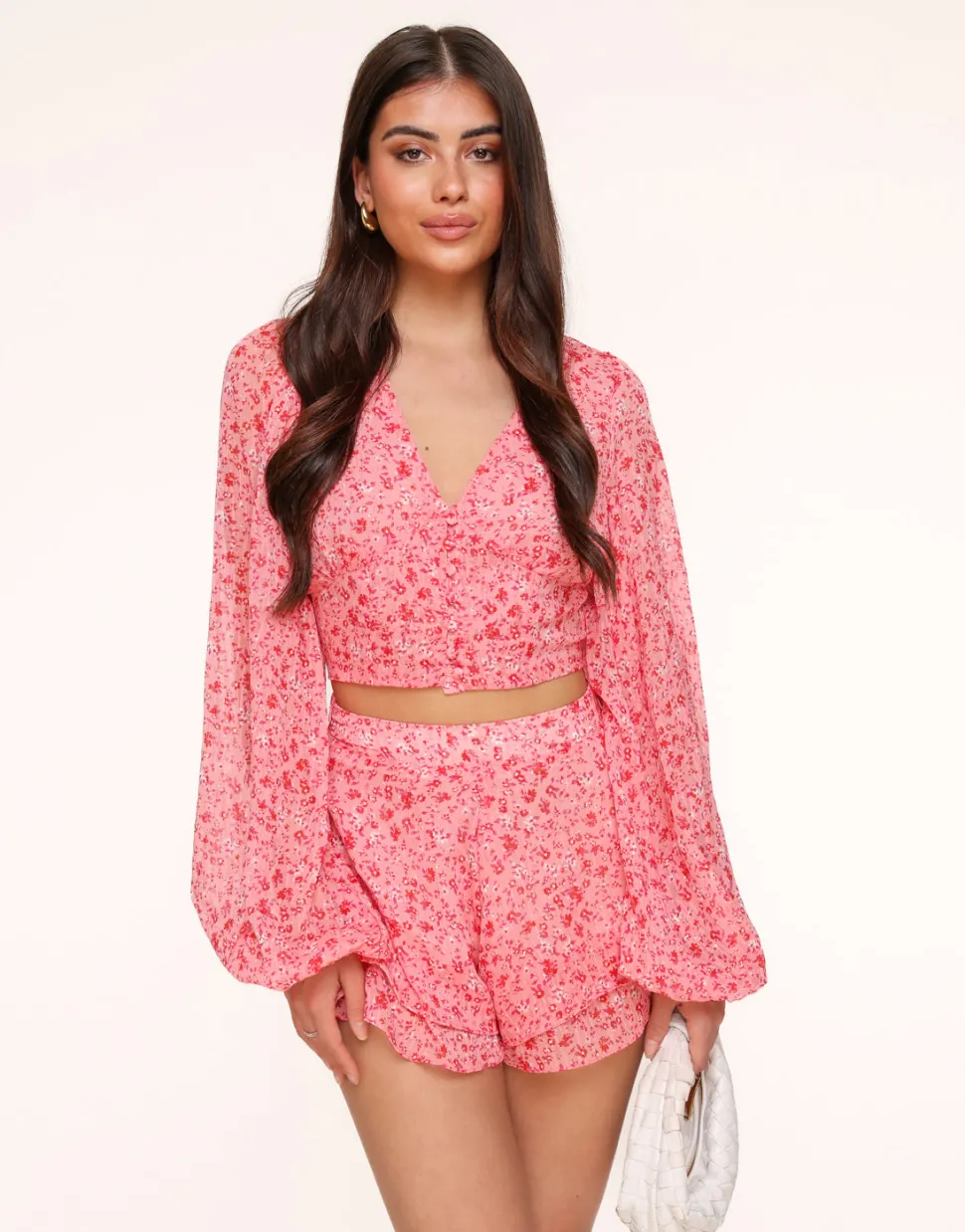 Olivia & Kate Pink Flowers Ruffel-Skort Shop
