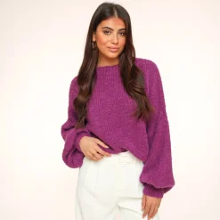 Olivia & Kate Purple Wool Knitted-Sweater Discount