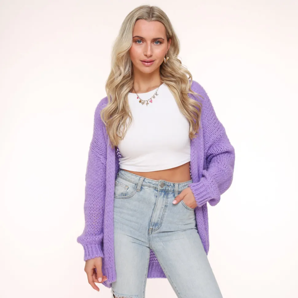Olivia & Kate Purple Wool-Cardigan Best