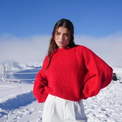 Olivia & Kate Red Wool Knitted-Sweater Discount