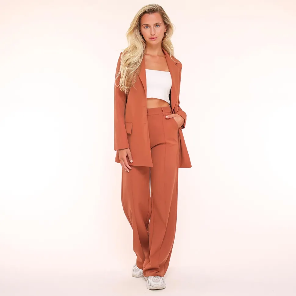 Olivia & Kate Rust Orange Basic Straight-Fit Shop