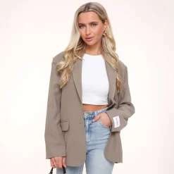 Olivia & Kate Taupe Studio Basic-Blazer Discount