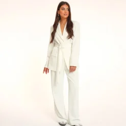 Olivia & Kate White Belt-Blazer Sale