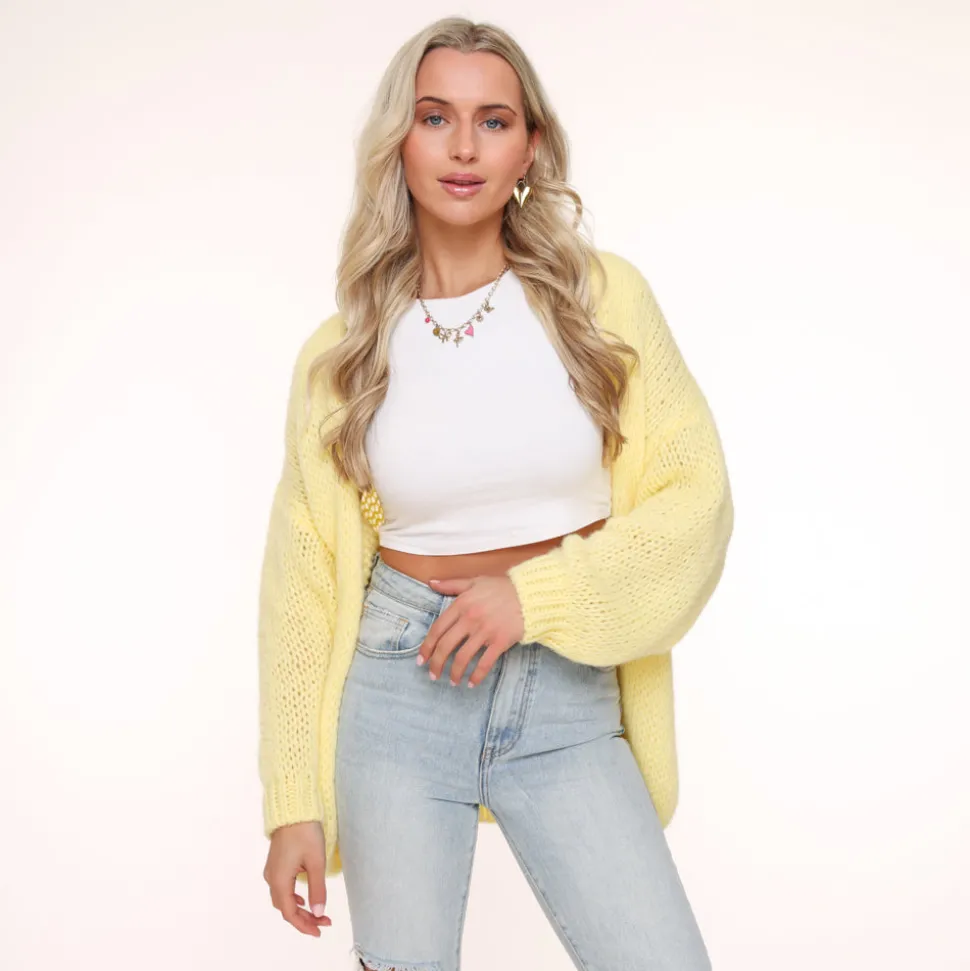 Olivia & Kate Yellow Wool-Cardigan Best
